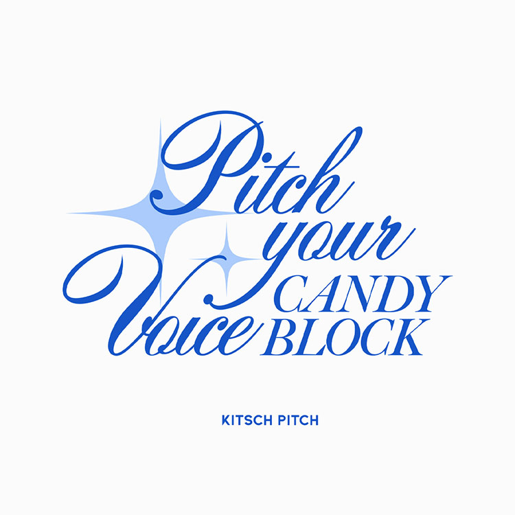 KITSCH PITCH Candy Block Silicone Swim Cap Blue [KF4USC004] 디테일