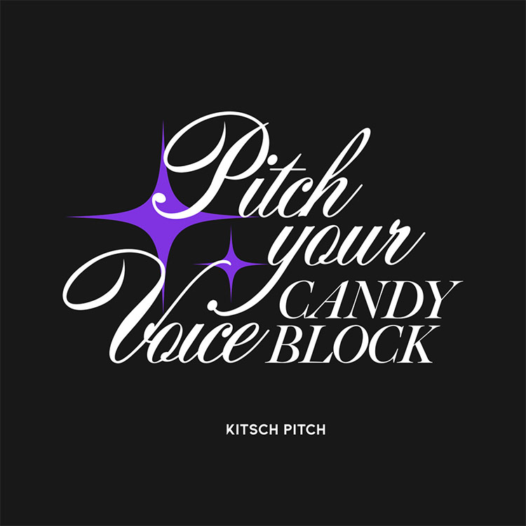 KITSCH PITCH Candy Block Silicone Swim Cap Purple [KF4USC005] 디테일