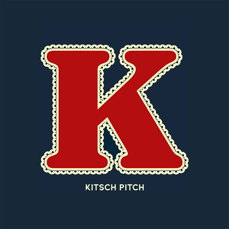 KITSCH PITCH Initial K Silicone Swim Cap Navy [KF4USC007] 디테일