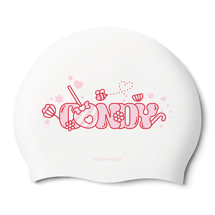Candy Pop シリコン スイムキャップ ホワイト
