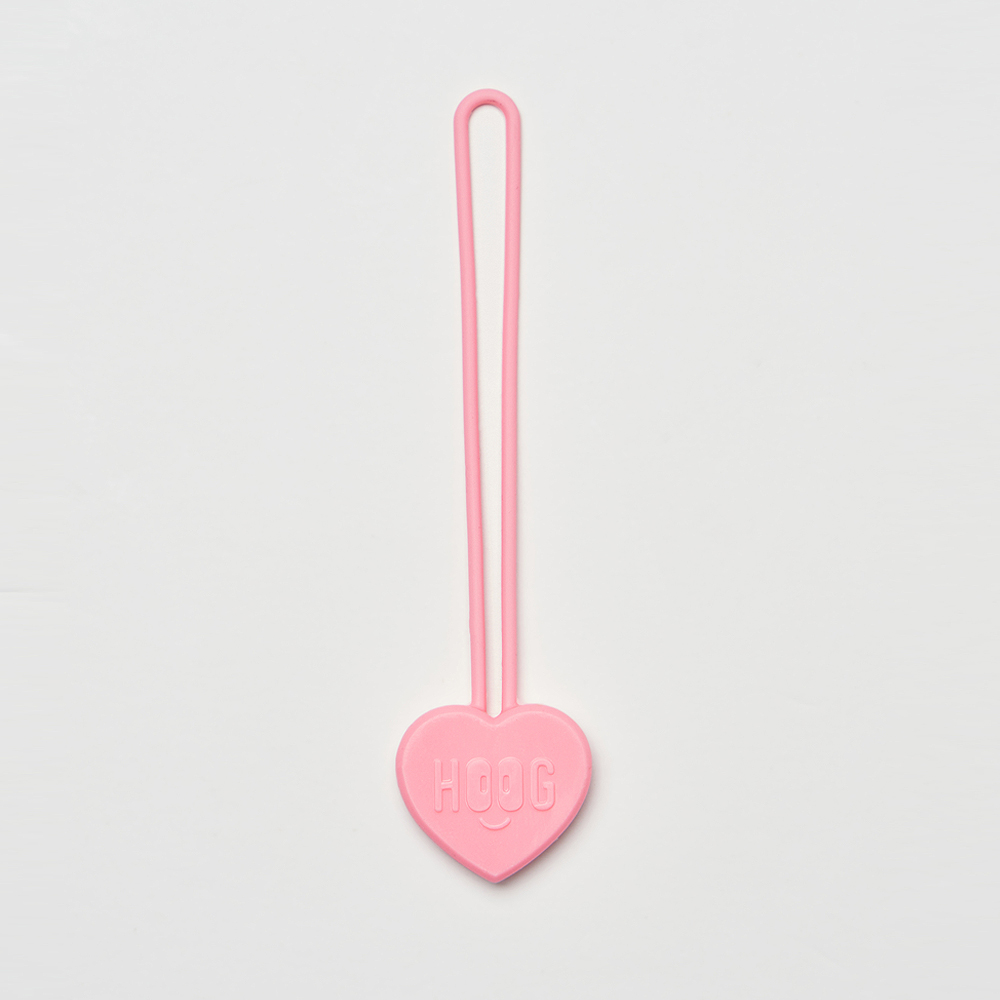 HOOG Heart Charm keyring Neon Pink [HKR067]