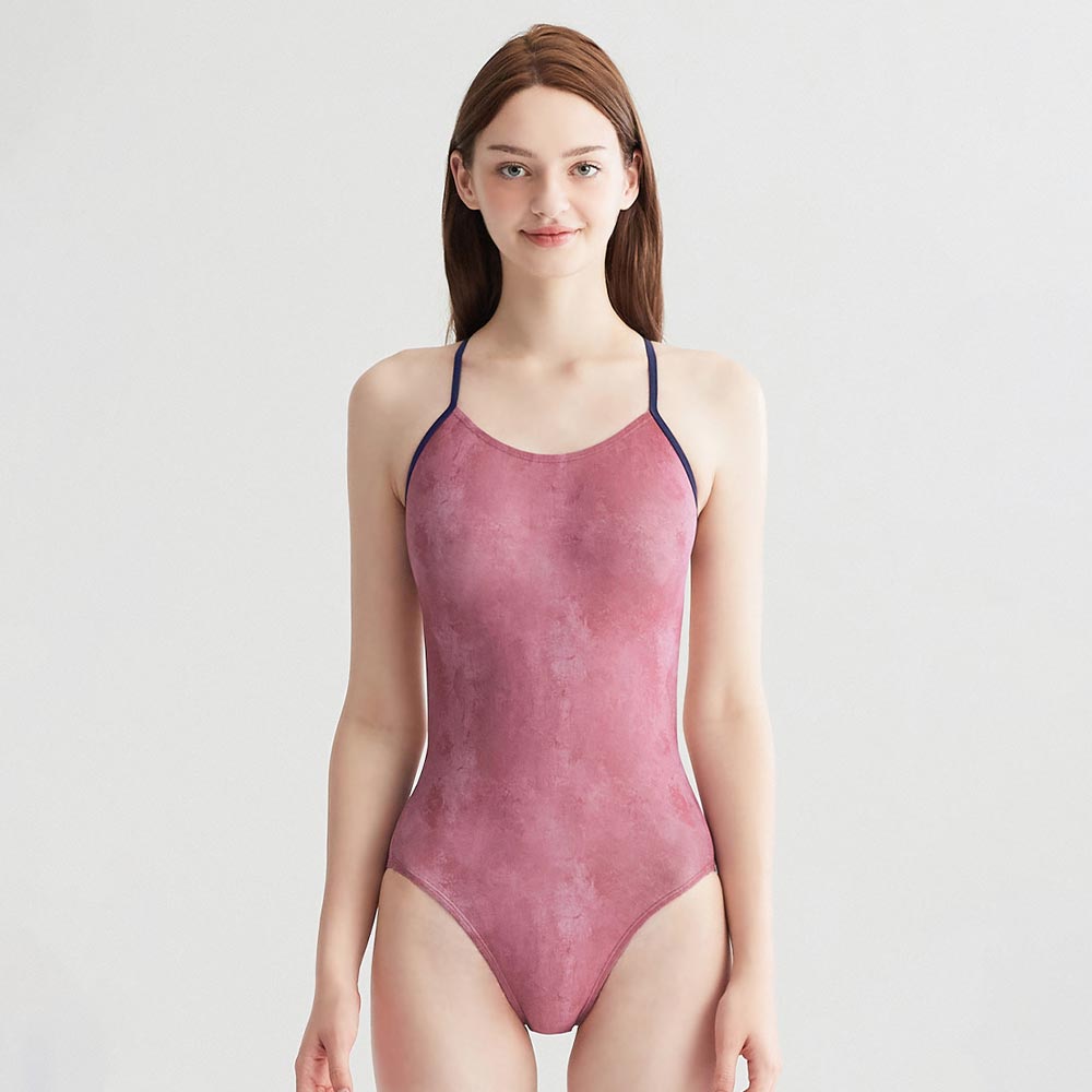 LEMANGO Mareve Suede Cross X-Back Swimsuit Blush Pink [LSWON16265676 Women's] 디테일