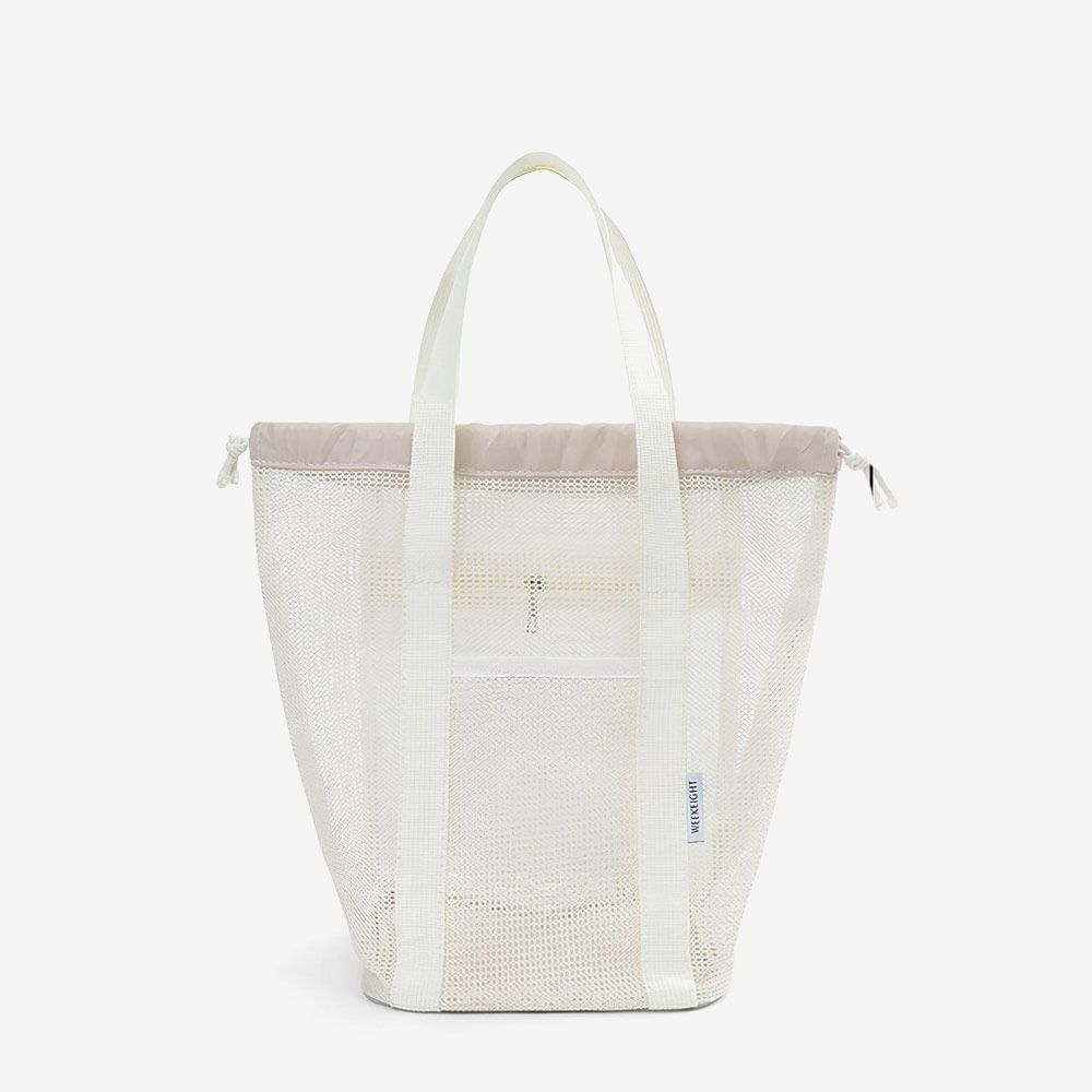 STM TAPONY Secret Pocket Mesh Bag White [Swim Bag]