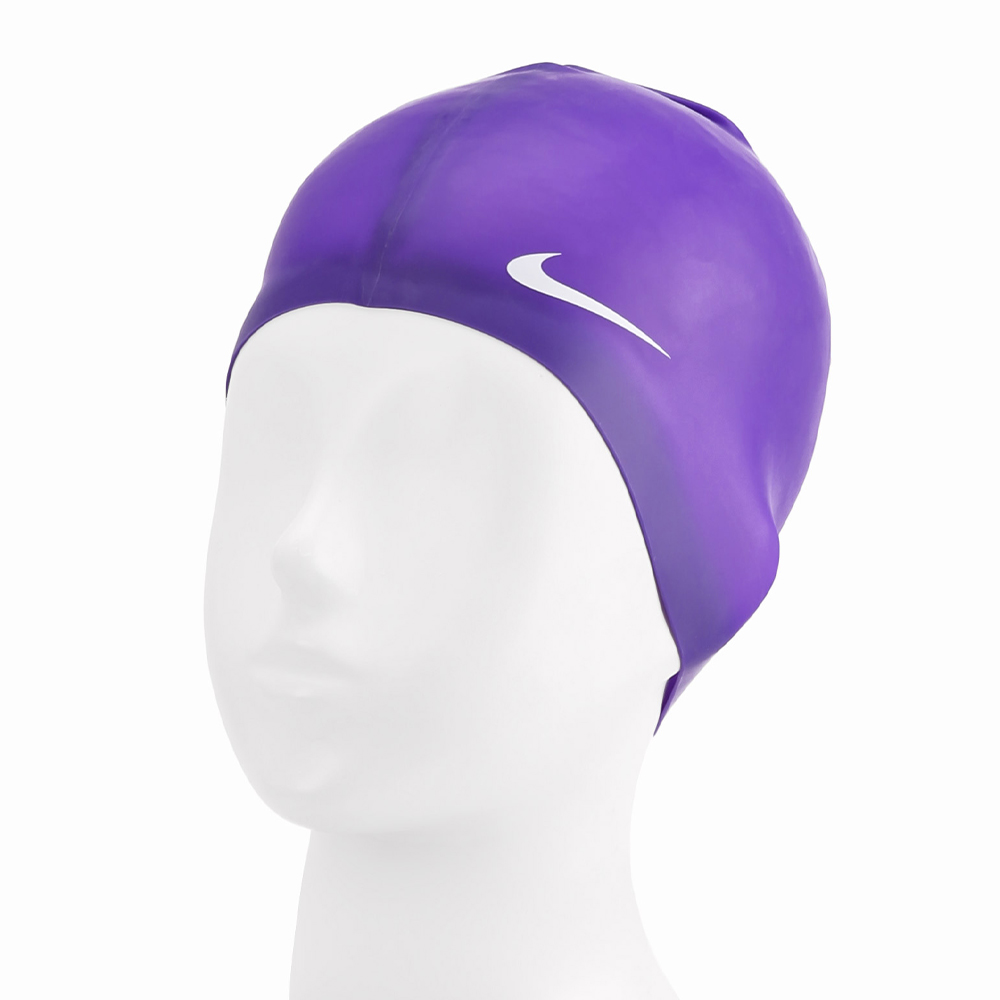 NIKE SWIM Solid Silicone Swim Cap Court Purple [93060-536 FINA Approved] 디테일