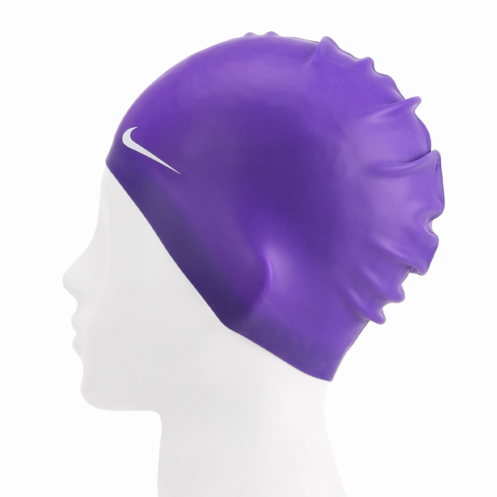 NIKE SWIM Solid Silicone Swim Cap Court Purple [93060-536 FINA Approved] 디테일