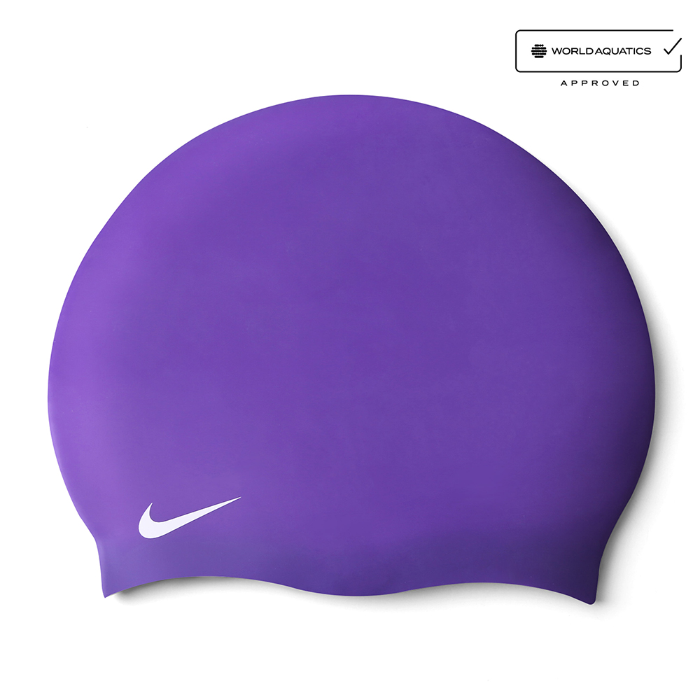 NIKE SWIM Solid Silicone Swim Cap Court Purple [93060-536 FINA Approved] 상품컷