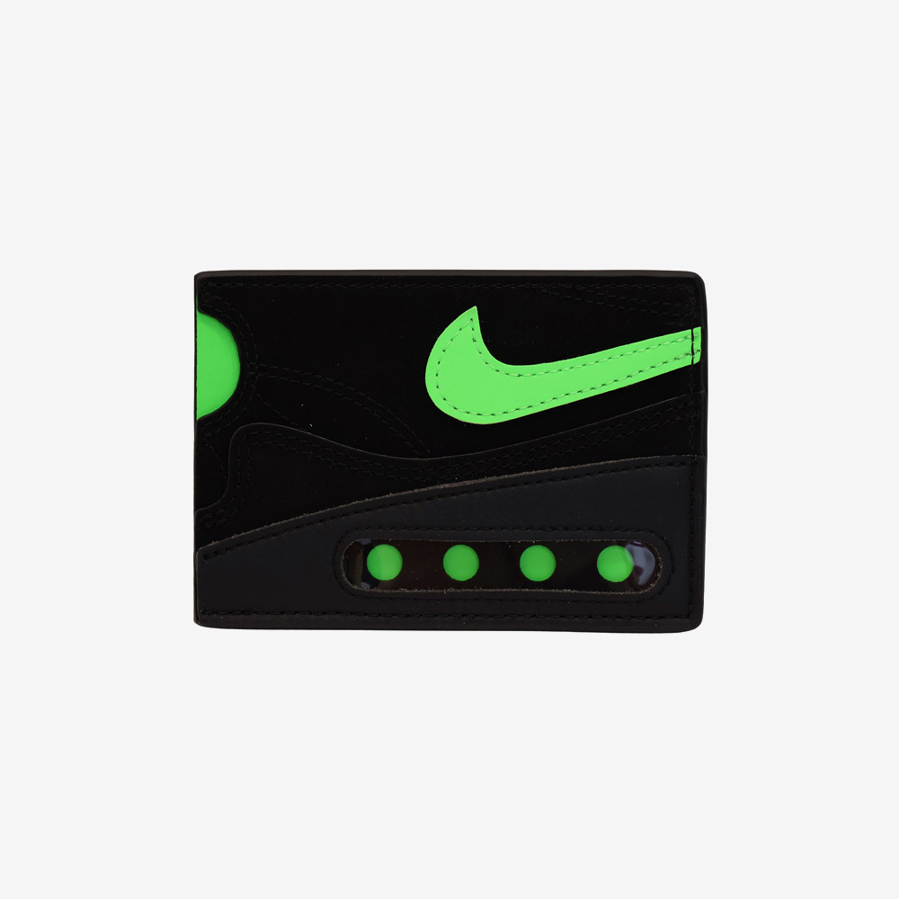 NIKE Icon Air Max1 Big Bubble Card Wallet Black Green [II5300-074] 상품컷
