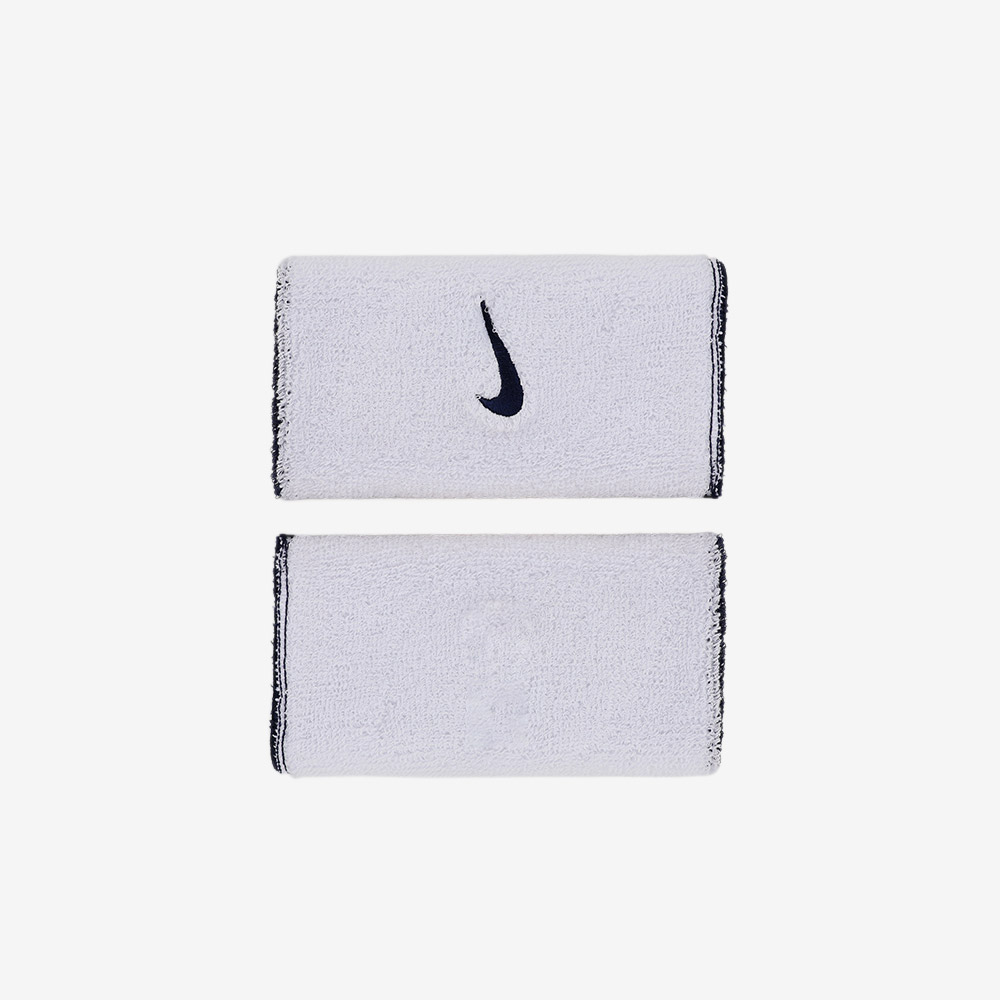 NIKE Swoosh Classic Reversible Doublewide Wrist Band 2PK Navy White [II5179-421] 디테일
