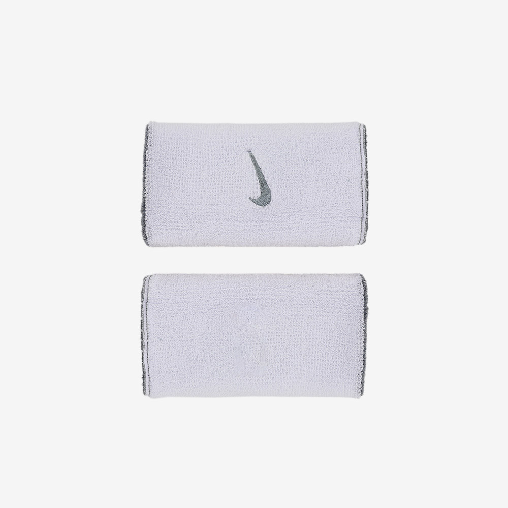 NIKE Swoosh Classic Reversible Doublewide Wrist Band 2PK Gray White [II5179-047] 디테일