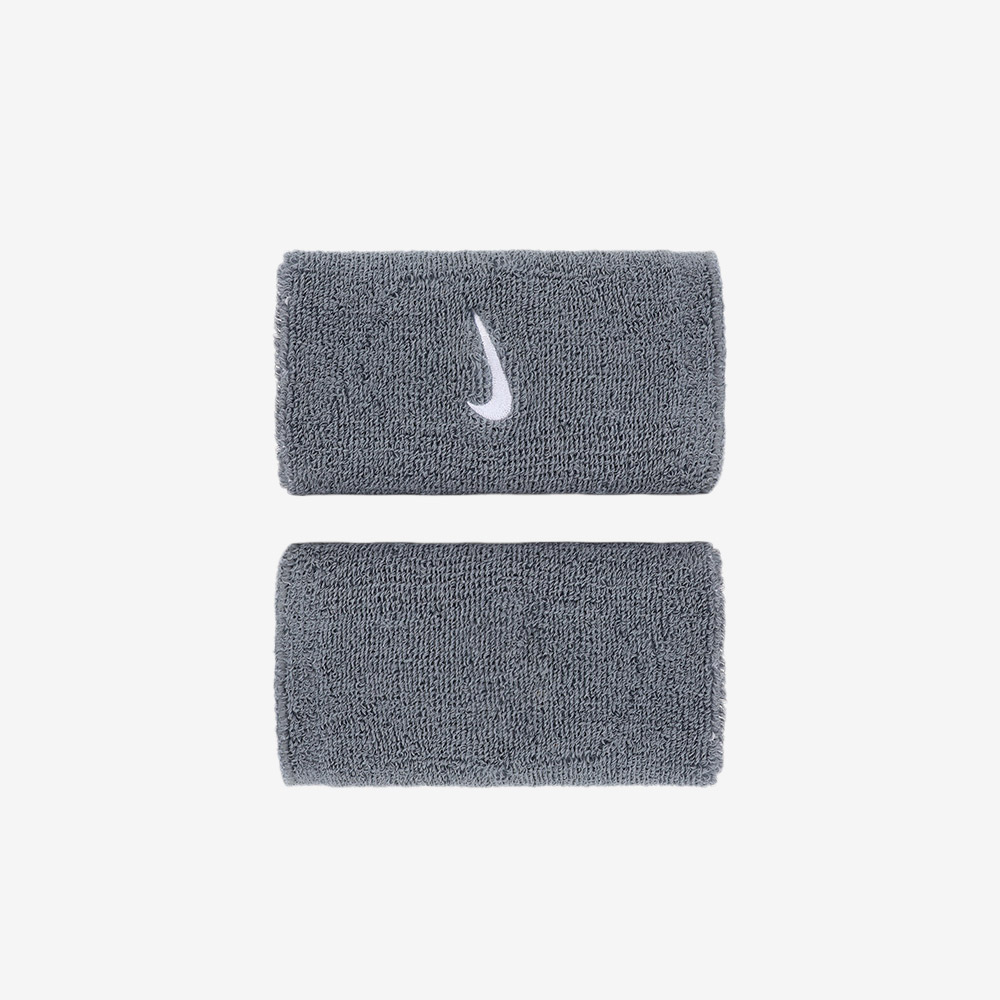 NIKE Swoosh Classic Reversible Doublewide Wrist Band 2PK Gray White [II5179-047] 디테일