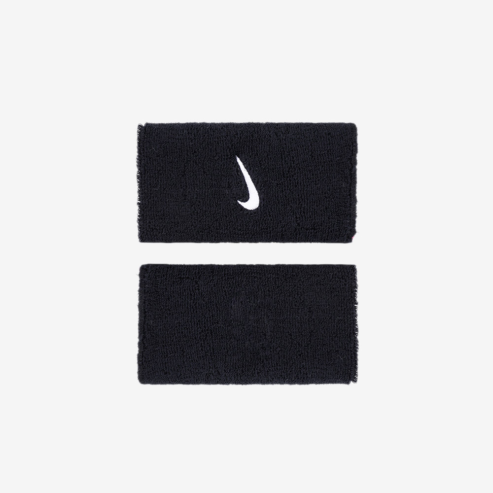 NIKE Swoosh Classic Reversible Doublewide Wrist Band 2PK Black White [II5179-036] 디테일