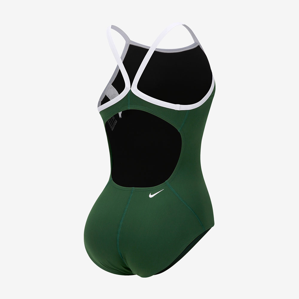 NIKE SWIM Origins Shadow Swoosh Racer Back Swimsuit Rib Green [NESSG033-371 Women's] 디테일