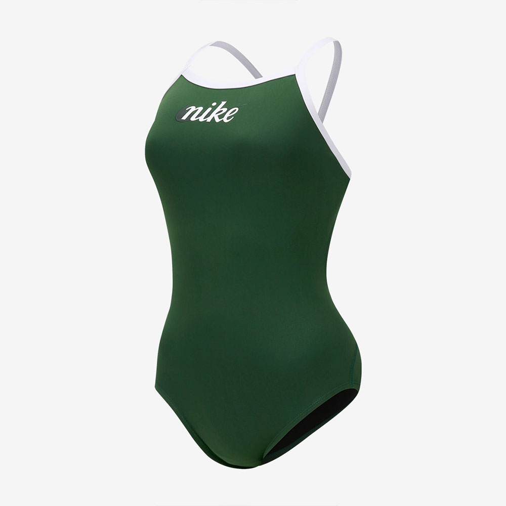 NIKE SWIM Origins Shadow Swoosh Racer Back Swimsuit Rib Green [NESSG033-371 Women's] 디테일