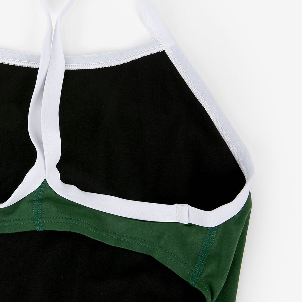 NIKE SWIM Origins Shadow Swoosh Racer Back Swimsuit Rib Green [NESSG033-371 Women's] 디테일