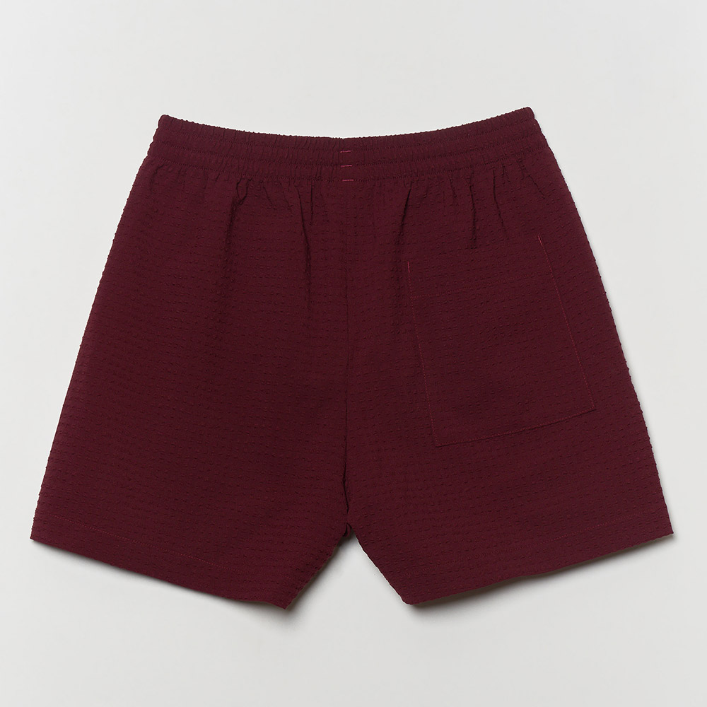 HOOG Funnyberry Funnyside Seersucker Women's Shorts Wine [AWB0084 Women's Beachwear] 디테일