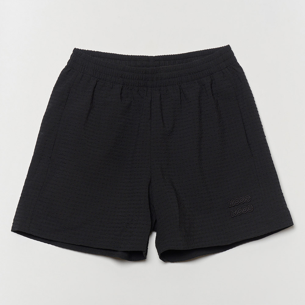 HOOG Funnyberry Funnyside Seersucker Women's Shorts Black [AWB0083 Women's Beachwear] 디테일
