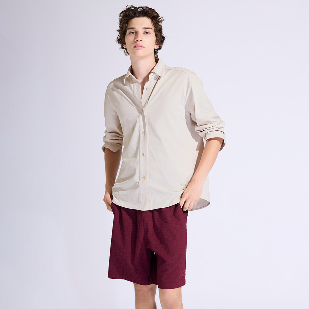 HOOG Funnyberry Funnyside Seersucker Shorts ワイン [AMB0014 メンズ ビーチウエア] 상품컷