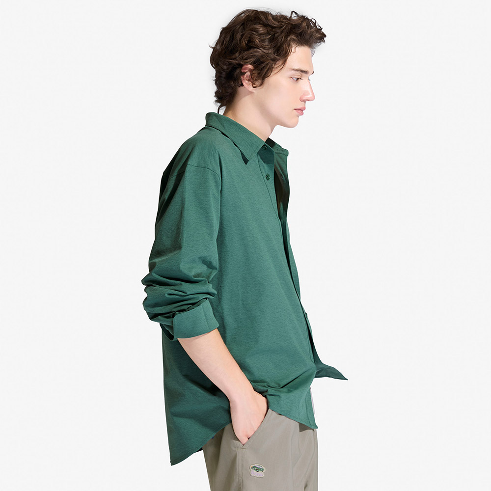 HOOG Funnyberry Funnyside Daily Rashguard Men's Long Sleeve Shirt Khaki [AMT0010 Men's Beachwear] 디테일