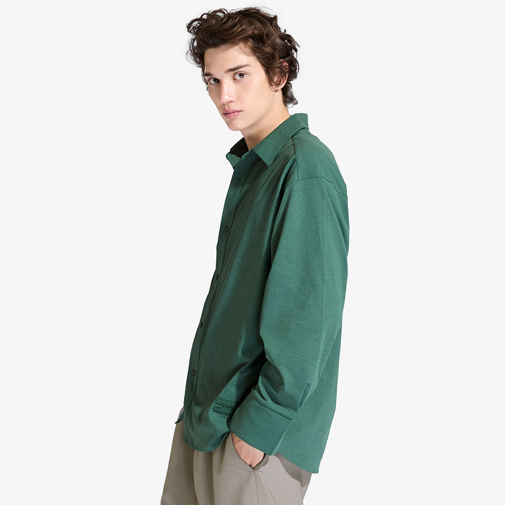 HOOG Funnyberry Funnyside Daily Rashguard Men's Long Sleeve Shirt Khaki [AMT0010 Men's Beachwear] 디테일