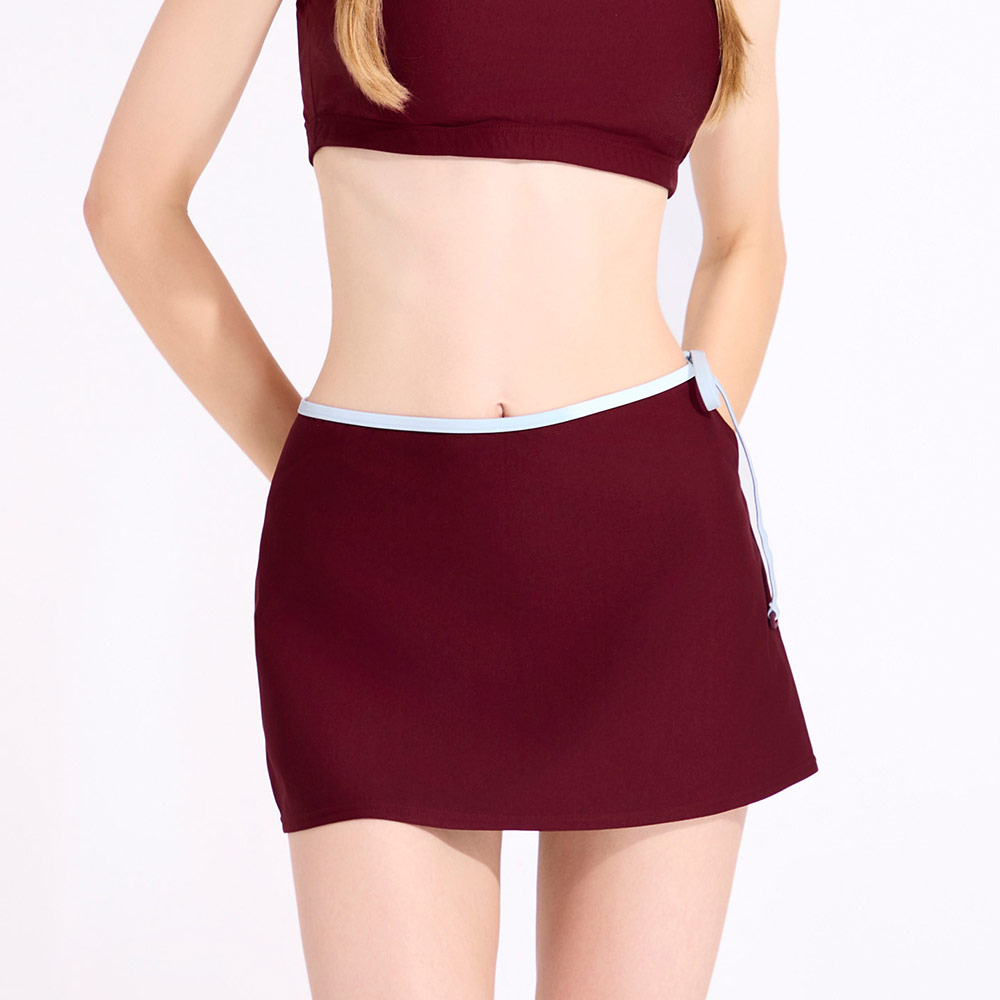 HOOG Funnyberry Funnyside Cover-Up Skirt オールドバーガンディ [AWB0062 レディース ビーチウエア] 상품컷