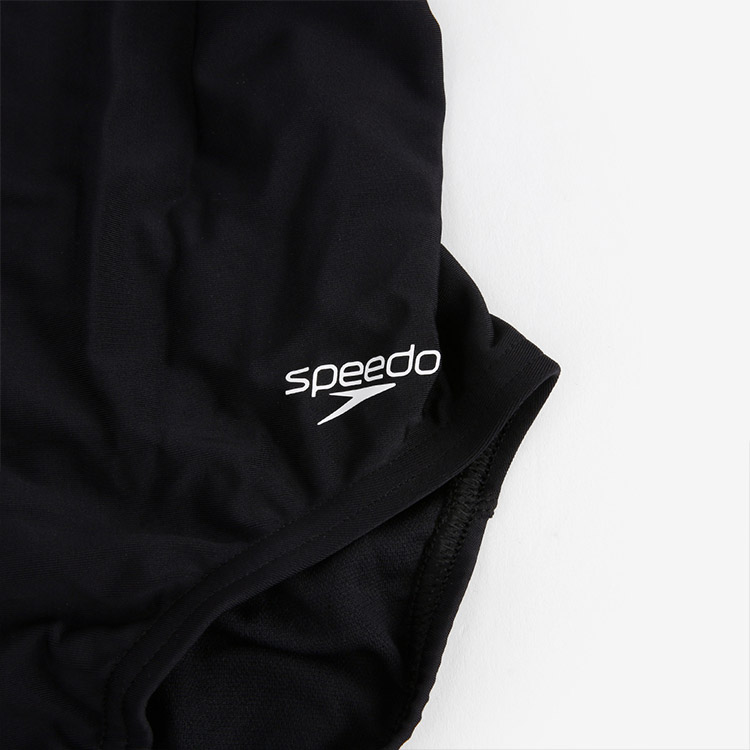SPEEDO EnduraSoft Solid Turn Back Swimsuit Team Black [8-A000310014 Women's ] 디테일