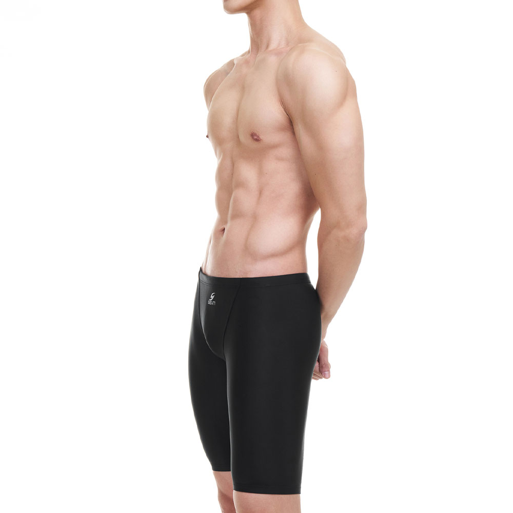 SENTI Men's Basic Logo Accent Jammer Swimsuit Black [MSTQ-21B301 (BLK)] 디테일