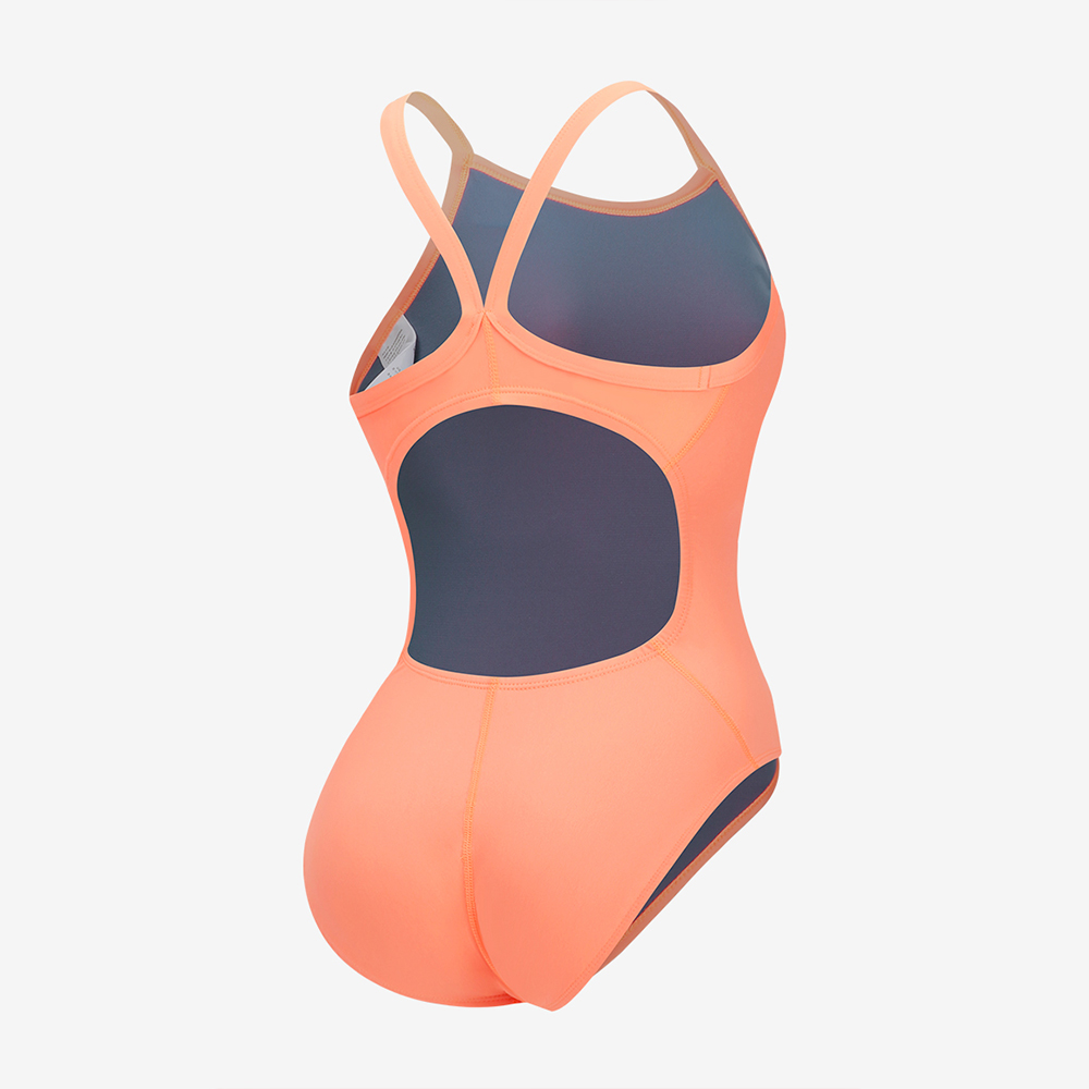 NIKE SWIM Answer Solid Racer Back Swimsuit Orange Pulse [NESSA017-849 Embroidered Logo Women's] 디테일