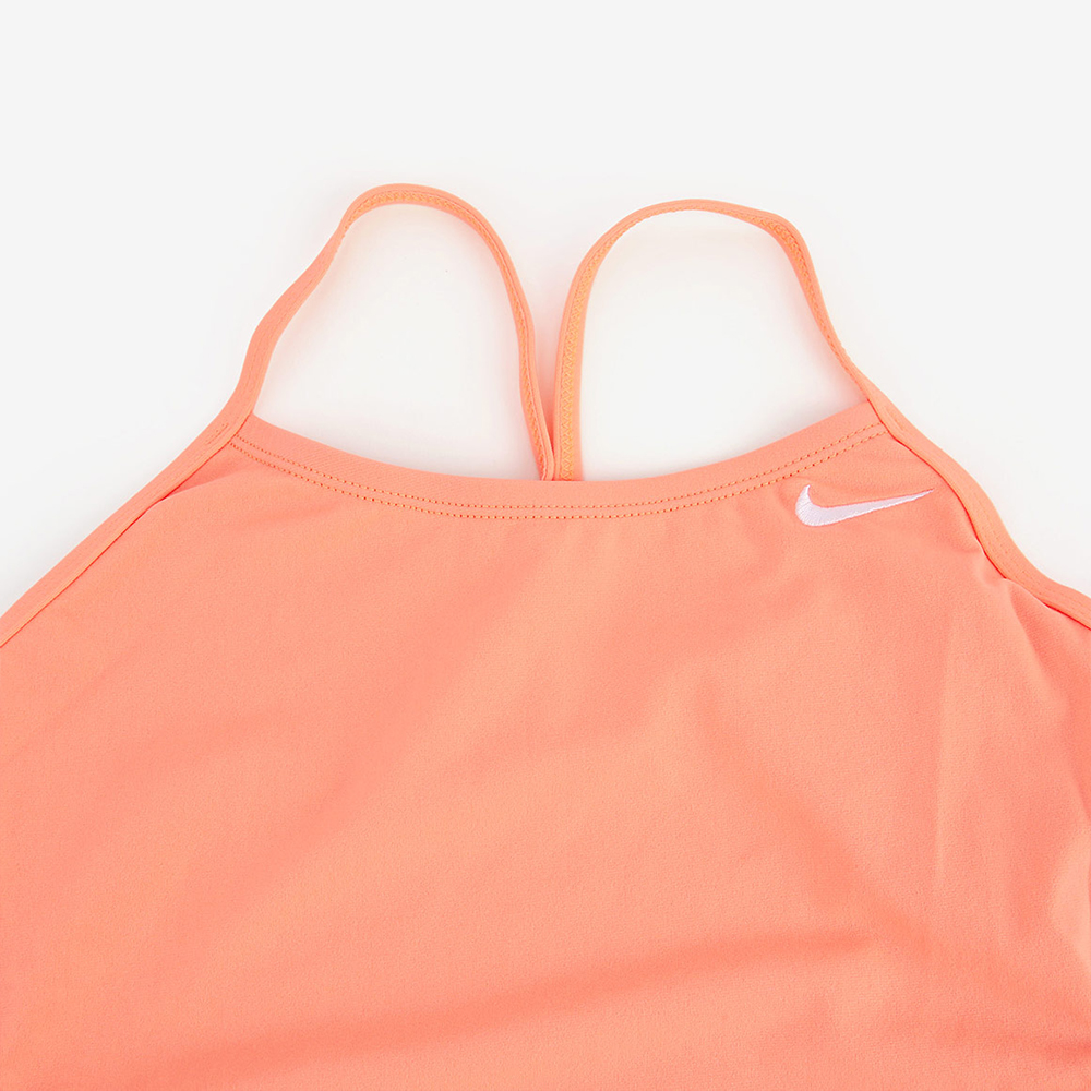 NIKE SWIM Answer Solid Racer Back Swimsuit Orange Pulse [NESSA017-849 Embroidered Logo Women's] 디테일