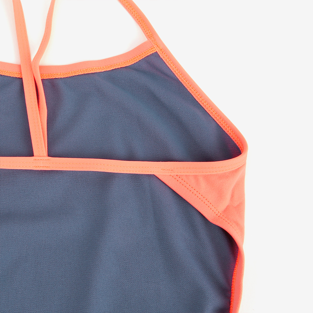 NIKE SWIM Answer Solid Racer Back Swimsuit Orange Pulse [NESSA017-849 Embroidered Logo Women's] 디테일