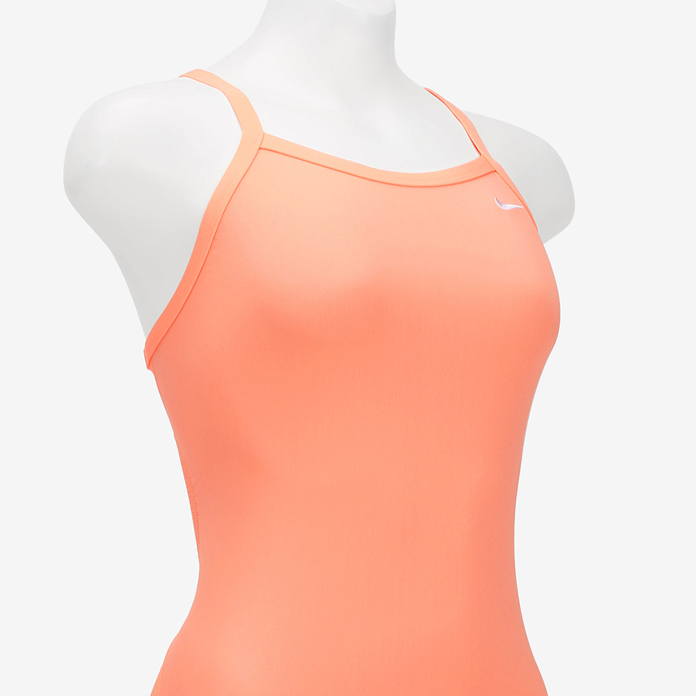 NIKE SWIM Answer Solid Racer Back Swimsuit Orange Pulse [NESSA017-849 Embroidered Logo Women's] 디테일