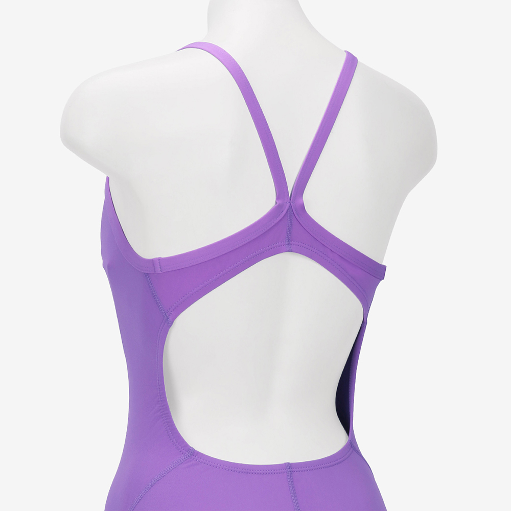 NIKE SWIM Answer Solid Racer Back Swimsuit Bright Violet [NESSA017-569 Embroidered Logo Women's] 디테일