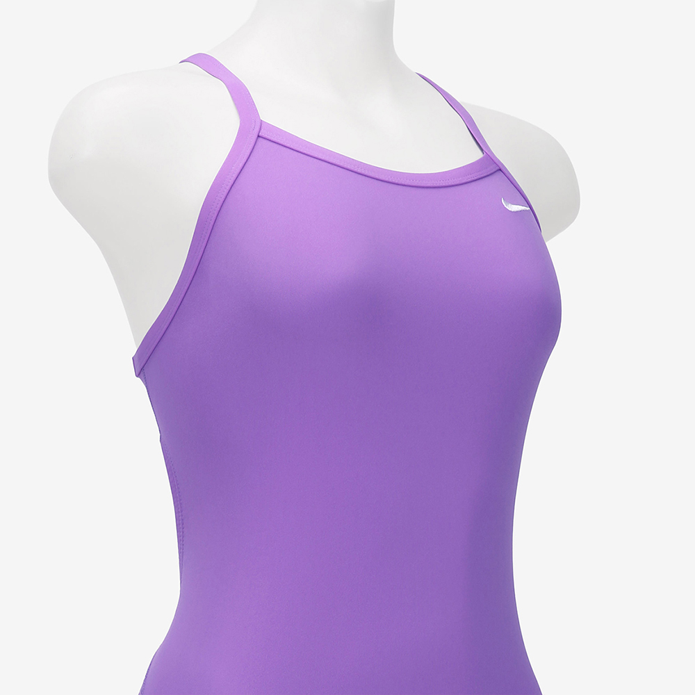 NIKE SWIM Answer Solid Racer Back Swimsuit Bright Violet [NESSA017-569 Embroidered Logo Women's] 디테일