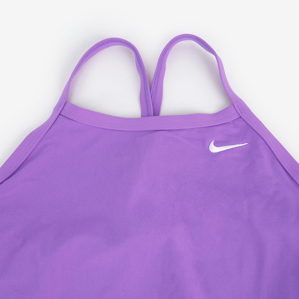 NIKE SWIM Answer Solid Racer Back Swimsuit Bright Violet [NESSA017-569 Embroidered Logo Women's] 디테일