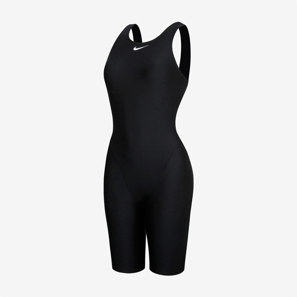 NIKE SWIM Answer High Neck Insert Bra Half Body U-Back Swimsuit Black [NESSF057-001] 상품컷