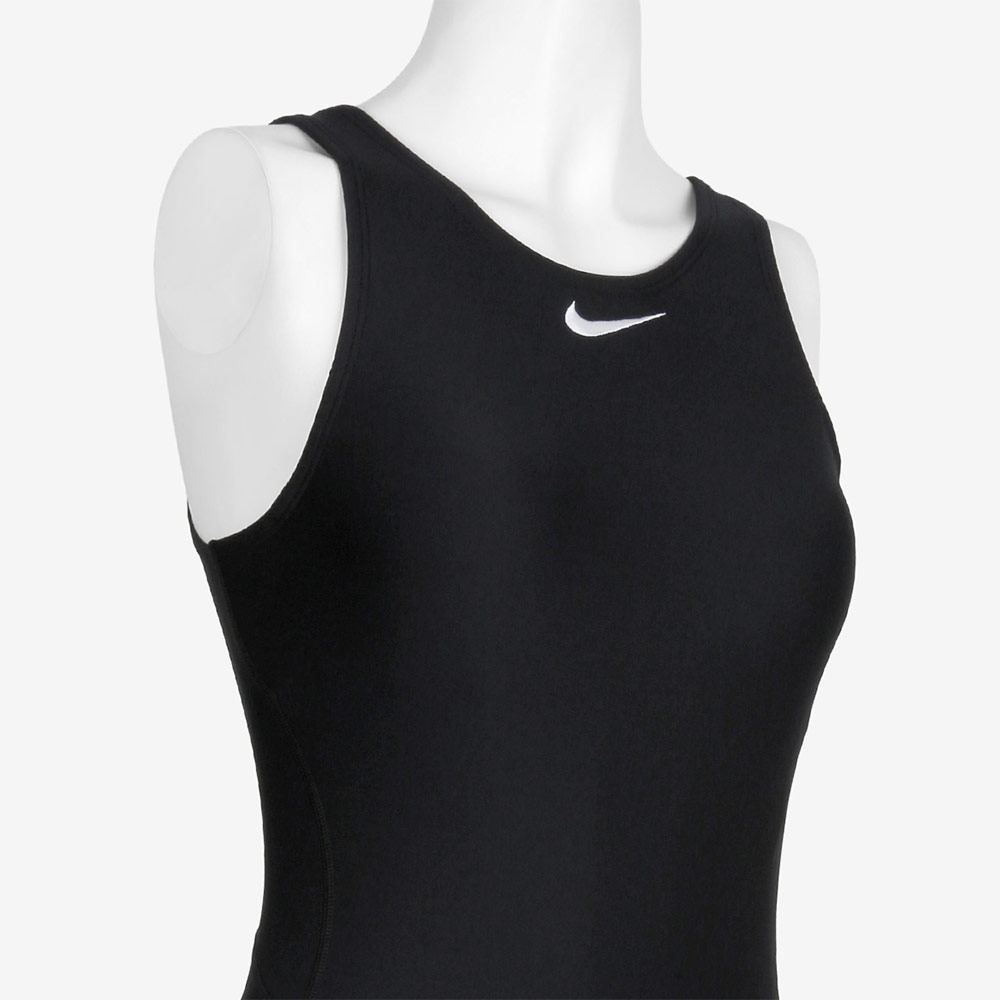 NIKE SWIM Answer High Neck Insert Bra Half Body U-Back Swimsuit Black [NESSF057-001] 디테일
