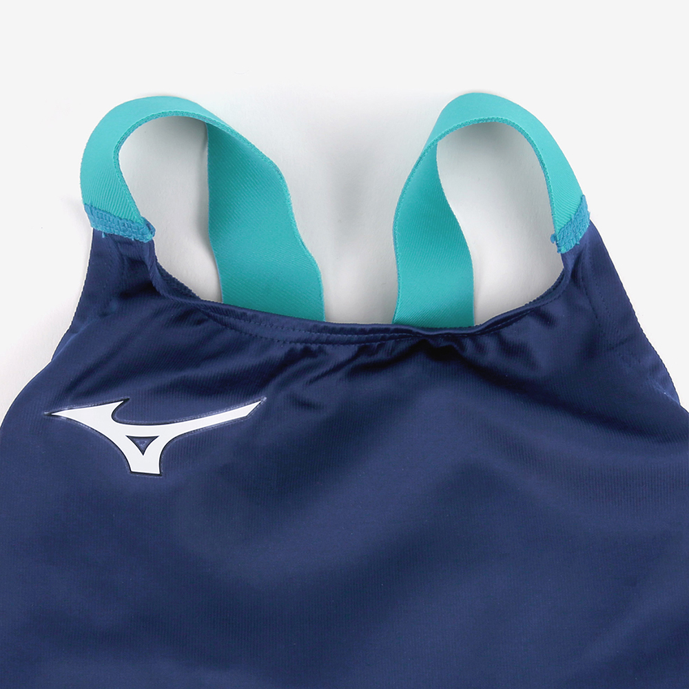 MIZUNO GX ソニックストリーム 半身 レース Open バック 水着 ネイビー タークワイズ [N2MGC72482 FINA レディース] 디테일