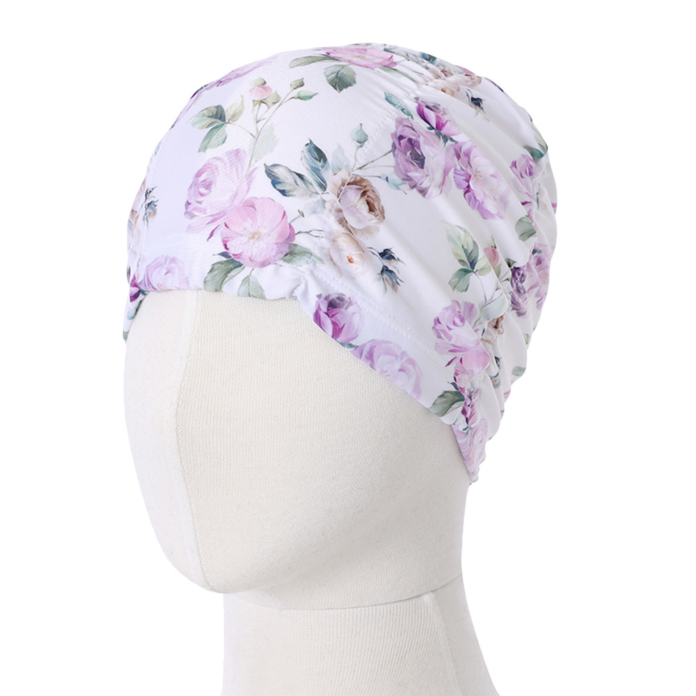PHOENIX ピオニー アクアビクス ストレッチ スイムキャップ ホワイト [PCN-03-PEONY(WHT)] 디테일