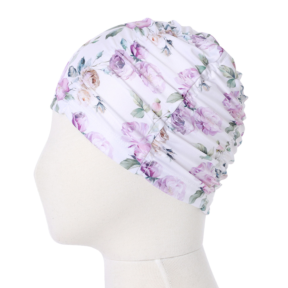 PHOENIX ピオニー アクアビクス ストレッチ スイムキャップ ホワイト [PCN-03-PEONY(WHT)] 디테일