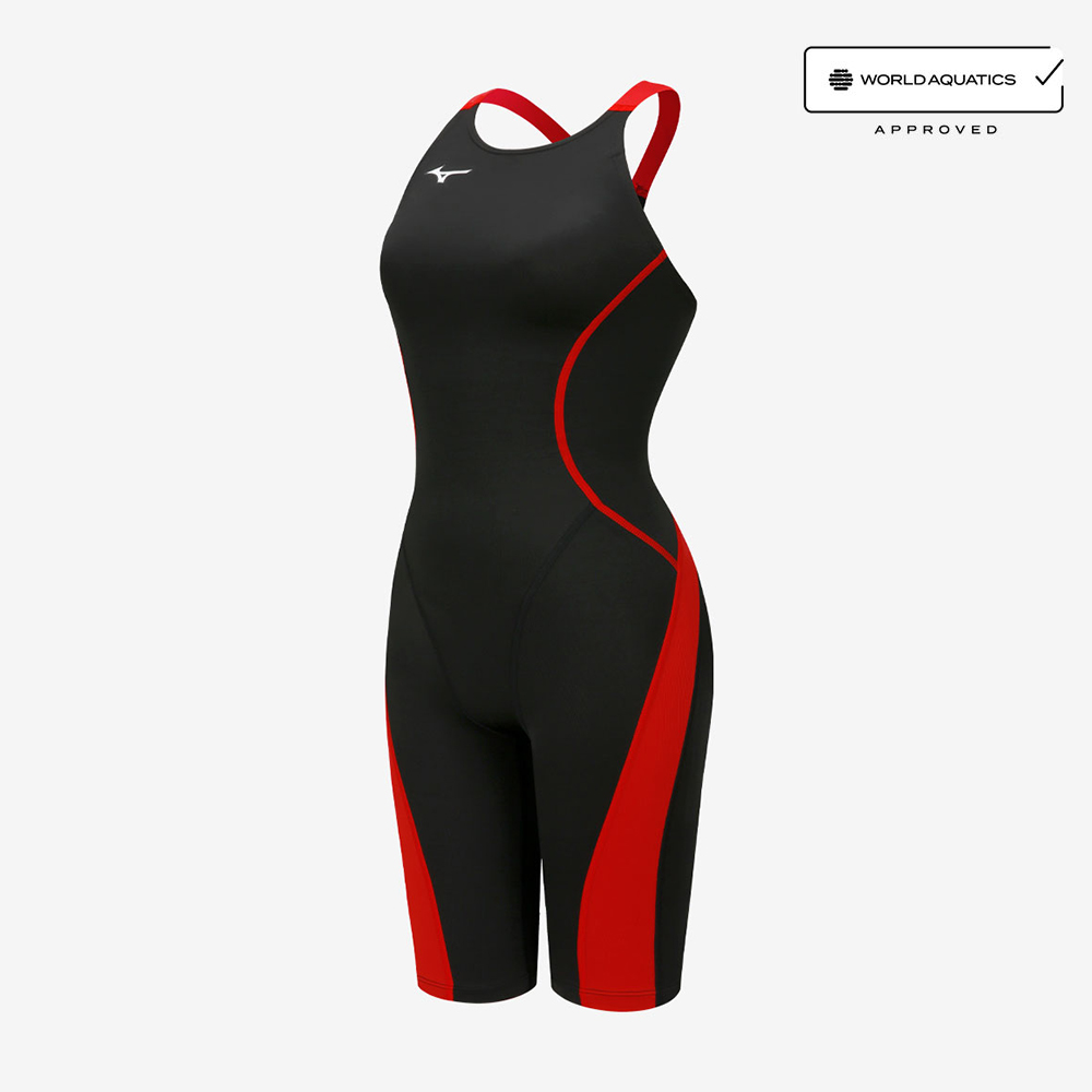 MIZUNO GX Sonic Stream reply race Open Back Swimsuit Black Red [N2MGC72496 FINA Women's ]