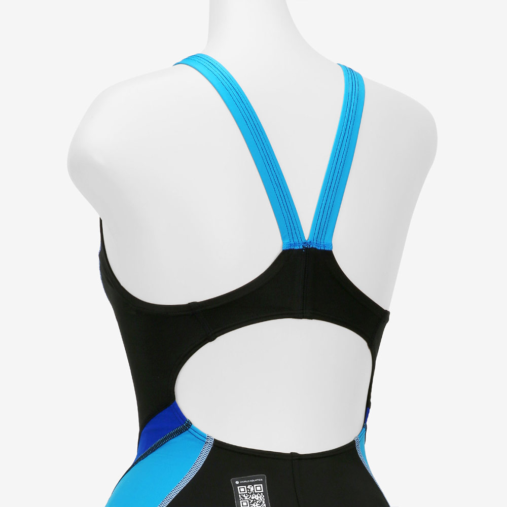 MIZUNO GX Sonic Stream Two-Tone reply race Open Back Swimsuit Black Blue [N2MGC72592 FINA Women's ] 디테일