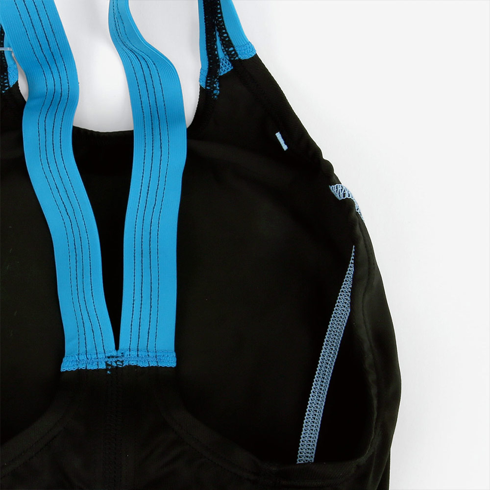 MIZUNO GX Sonic Stream Two-Tone reply race Open Back Swimsuit Black Blue [N2MGC72592 FINA Women's ] 디테일