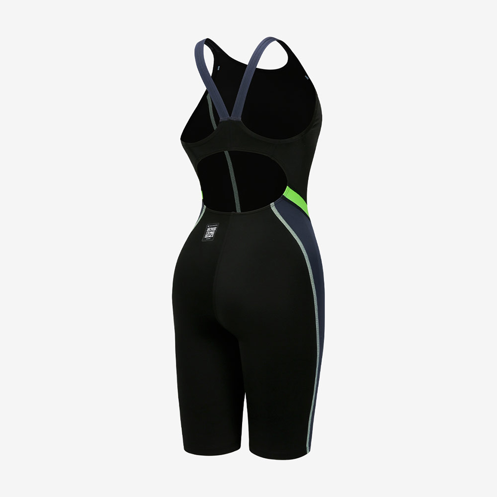 MIZUNO GX Sonic Stream Two-Tone reply race Open Back Swimsuit Black Charcoal [N2MGC72590 FINA Women's ] 디테일
