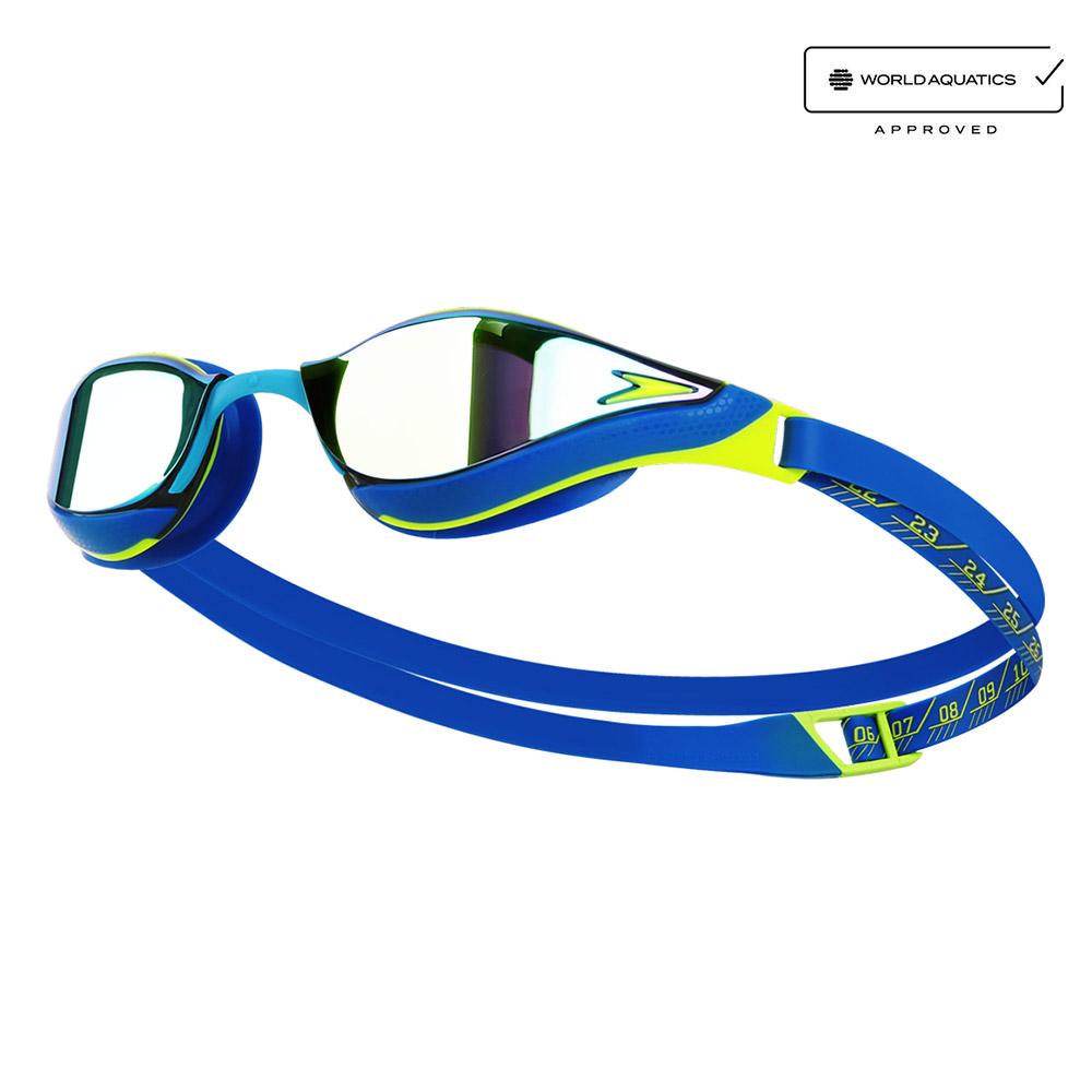 SPEEDO ピュアフォーカス ミラー 水泳ゴーグル ノーブルネイビー アジアンフィット [8-11779003 FINA 承認] 상품컷