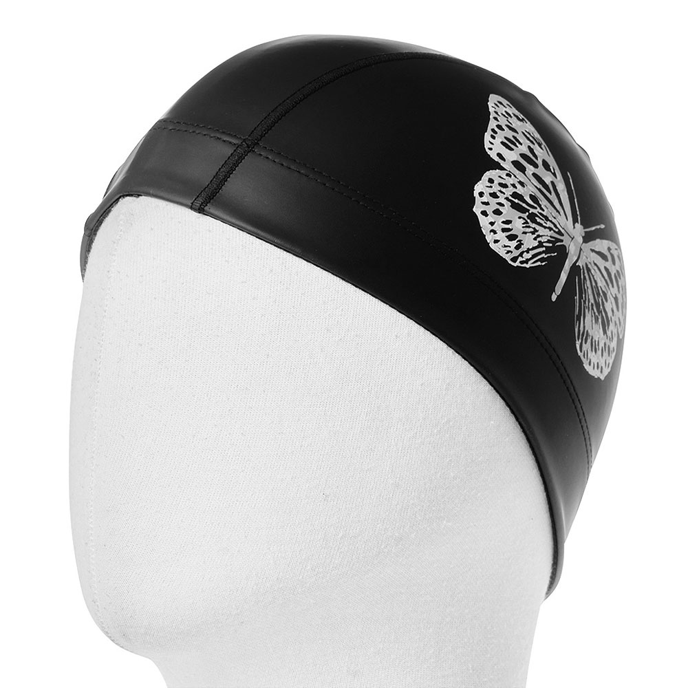 HOOG Butterfly Silicone Coated Swim Cap black [SCC820] 디테일