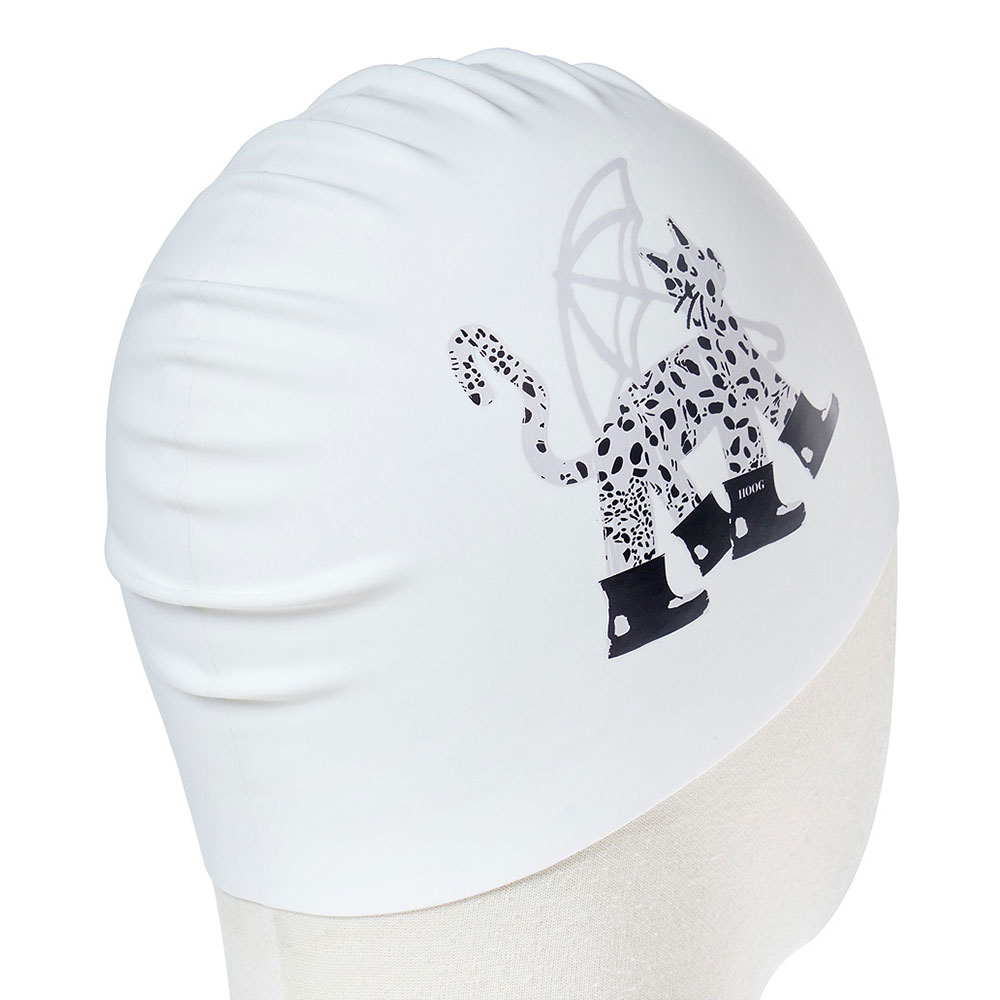 HOOG Raincat Silicone Swim Cap white [SSC812] 디테일