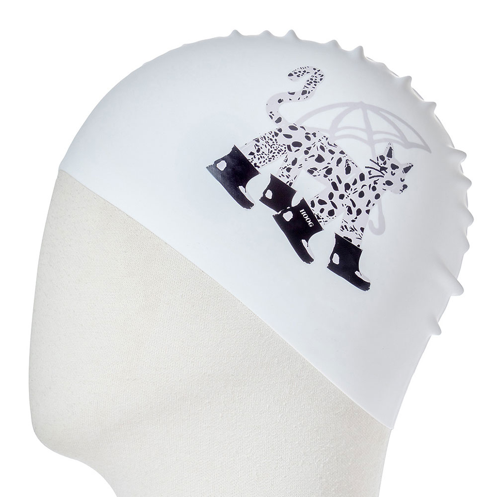 HOOG Raincat Silicone Swim Cap white [SSC812] 디테일
