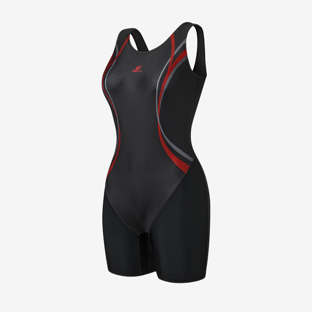 SENTI Amber Line Aqua aerobics Legsuit U-back black [WSA-26506 Women's] 상품컷