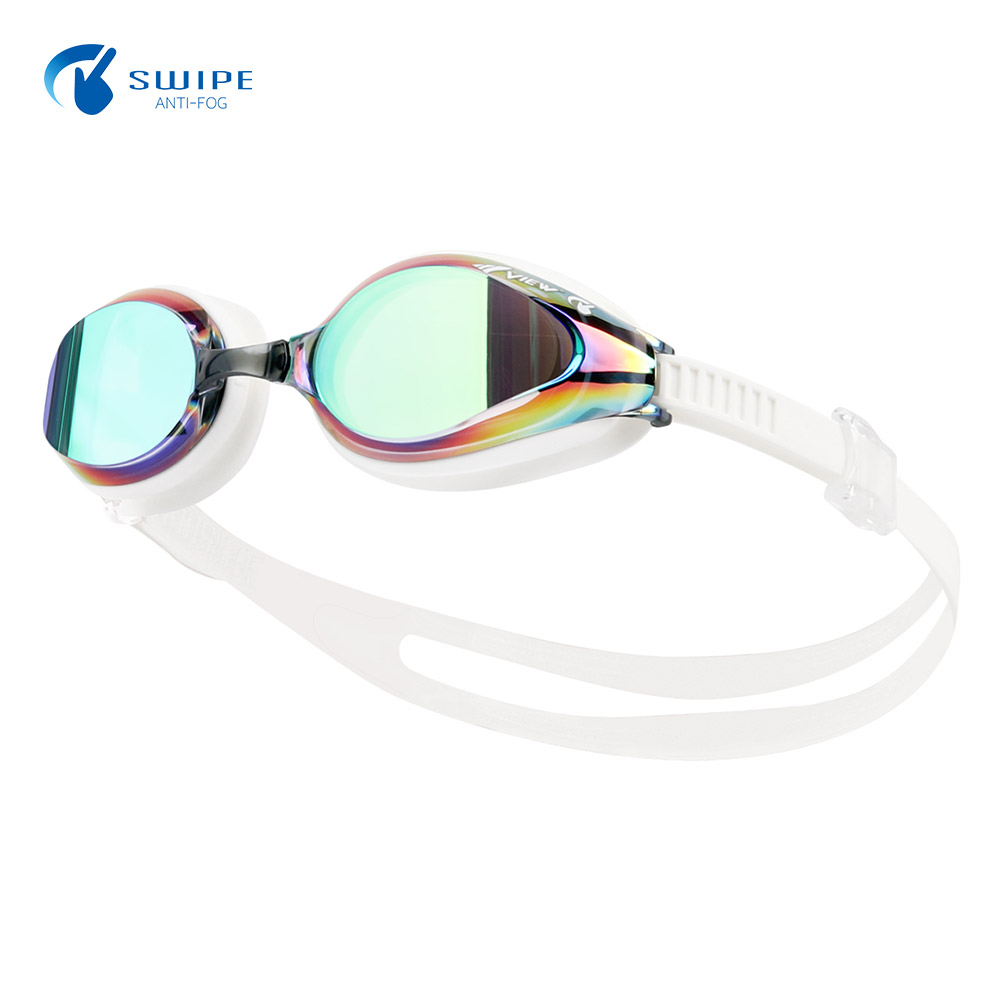 VIEW Excellent Fit Swipeミラー 水泳ゴーグル スモーク エメラルド [V640ASAM(SKEM) Antifog くもり止め]