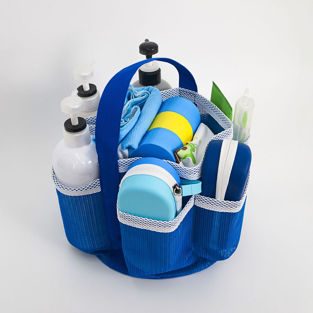 SENTI circle mesh bag Blue white [SB-401(BL/WH) Swim bag] 디테일