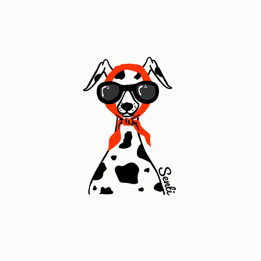 SENTI Dalmatians Silicone Swim Cap white [SC-2617] 디테일